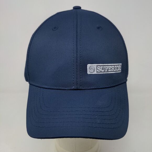 Cap America Men's Strapback Mesh Back Hat Blue Embroidered Superior Logo - Picture 2 of 7